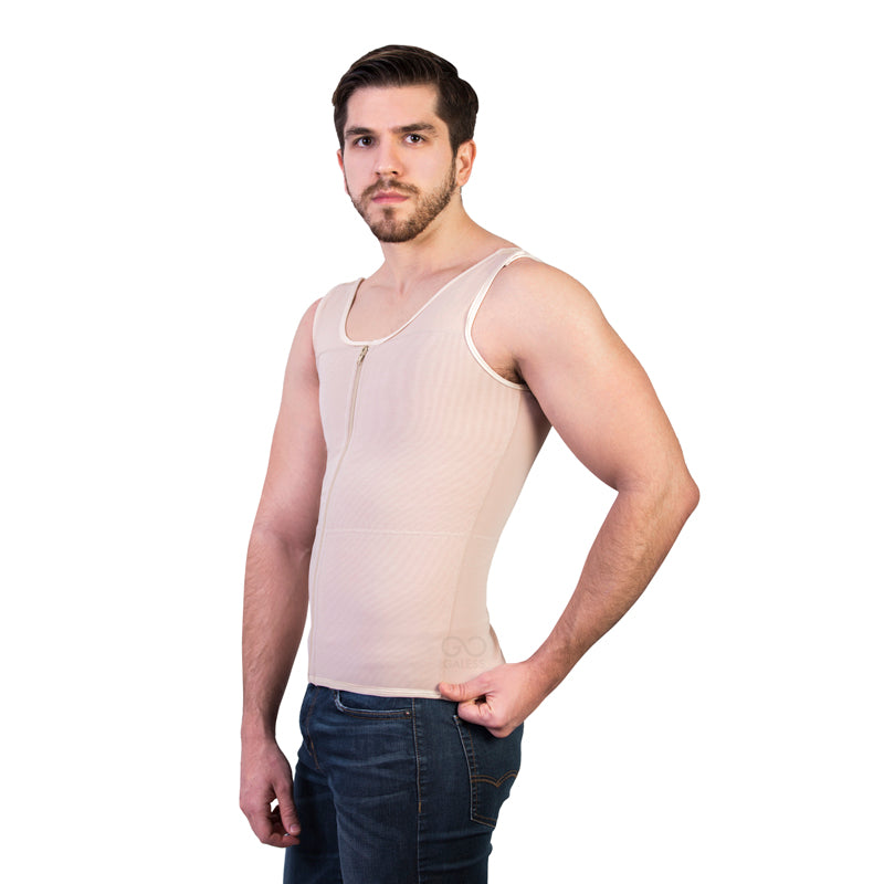 Mens Slimming Body Shaper Male Belly Abdomen Compression Chest Post  Corrector US